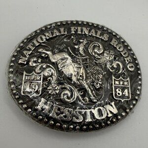 New 1984 Hesston National Finals Rodeo Limited Juniors Belt Buckle
